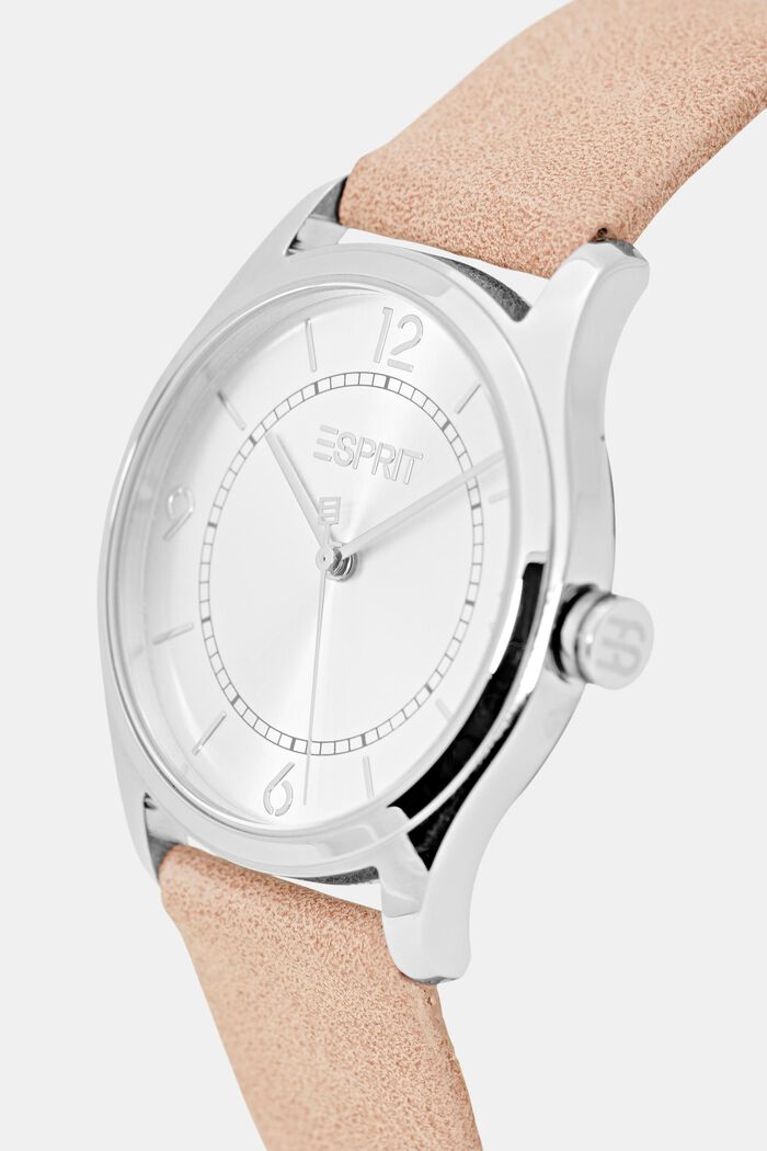 Vegan : la montre à bracelet en similicuir, PINK, detail image number 1