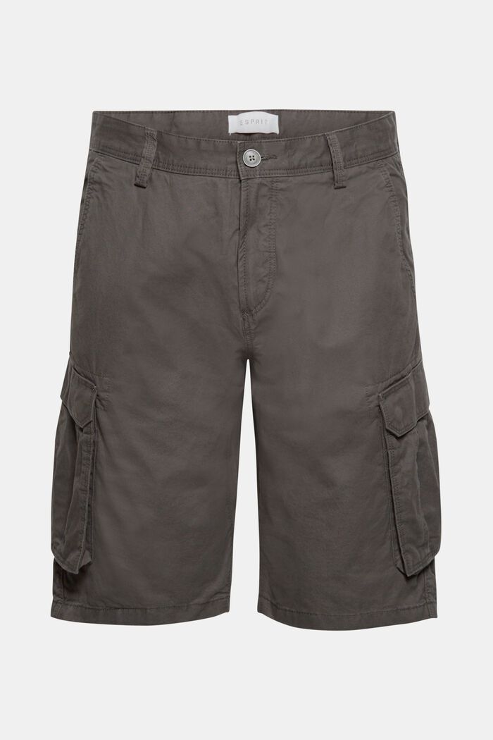 Cargo-Shorts aus 100% Baumwolle, DARK GREY, detail image number 0