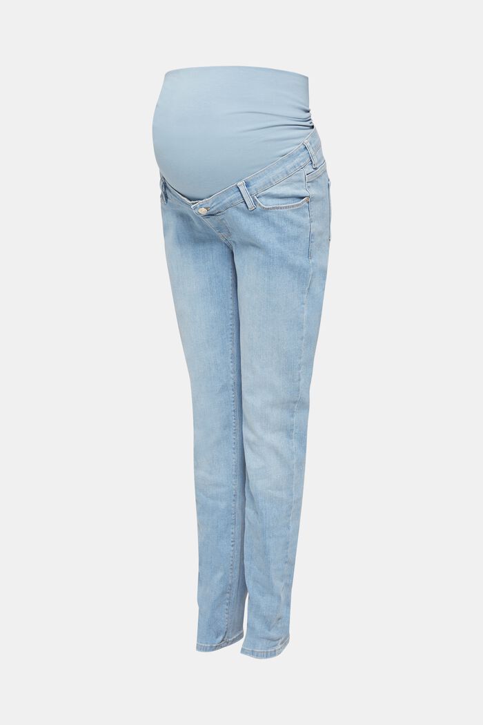 Bleached-Jeans mit Überbauchbund