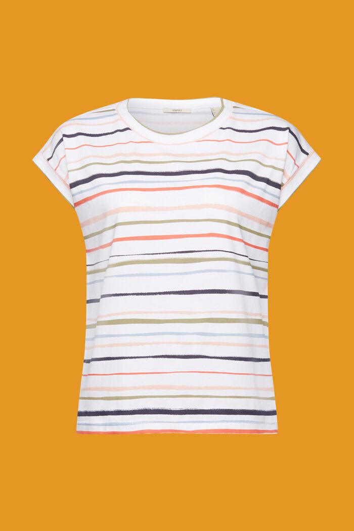T-shirt rayé, 100 % coton, WHITE, detail image number 6