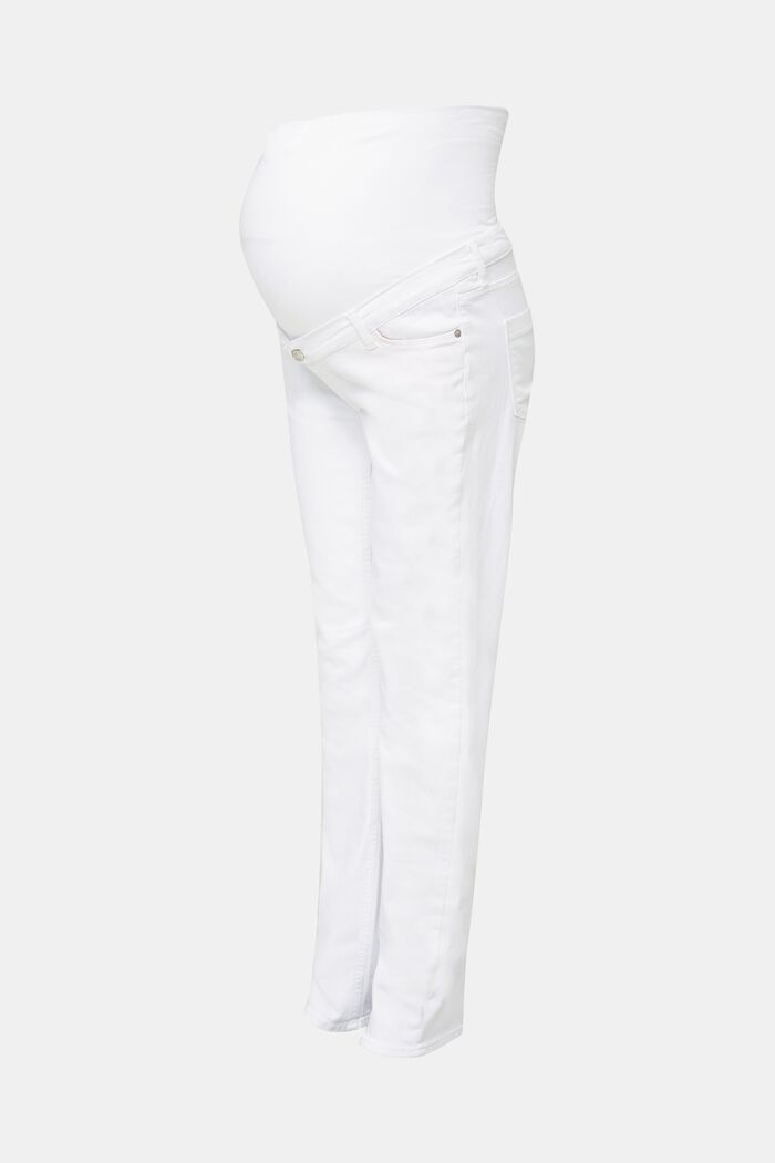 Jean basique à ceinture de maintien, WHITE, detail image number 1