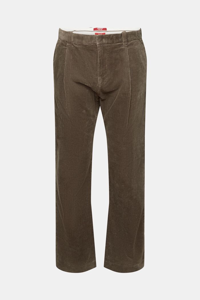 Pantalon en velours côtelé à jambes larges, BROWN GREY, detail image number 7