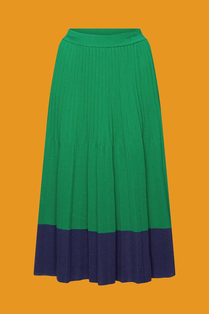 Jupe plissée de longueur midi, EMERALD GREEN, detail image number 6
