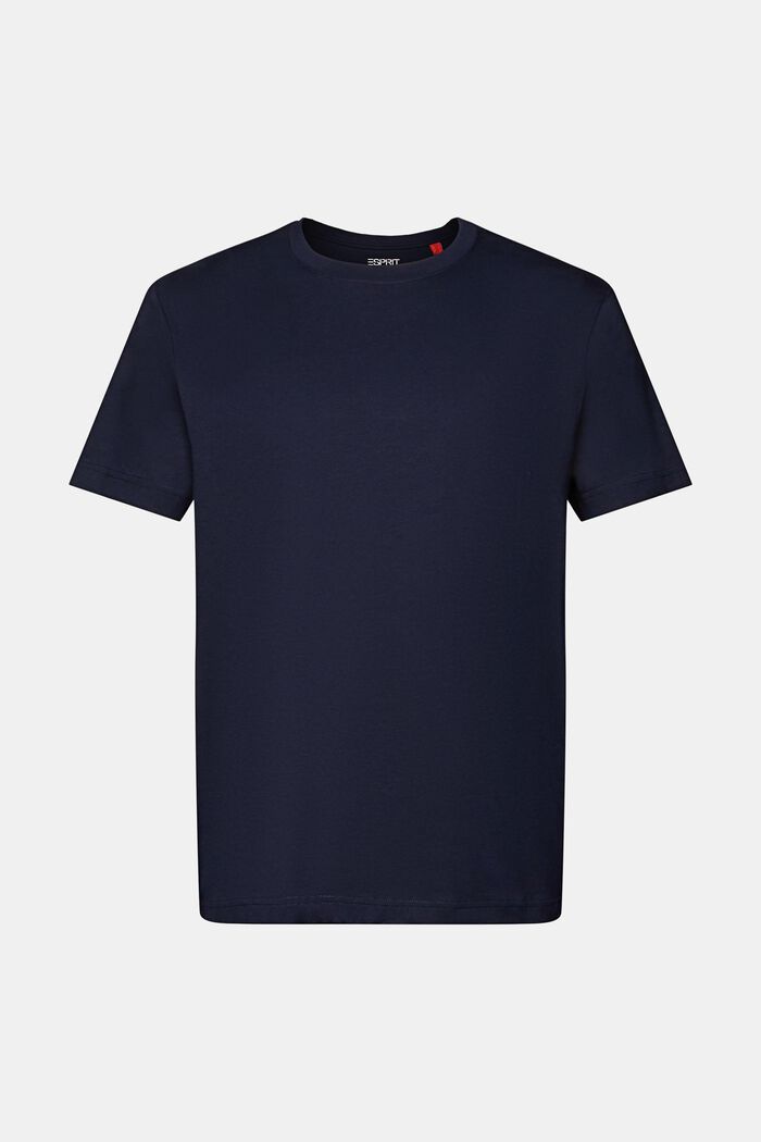 T-shirt à col rond en jersey de coton Pima, NAVY, detail image number 6