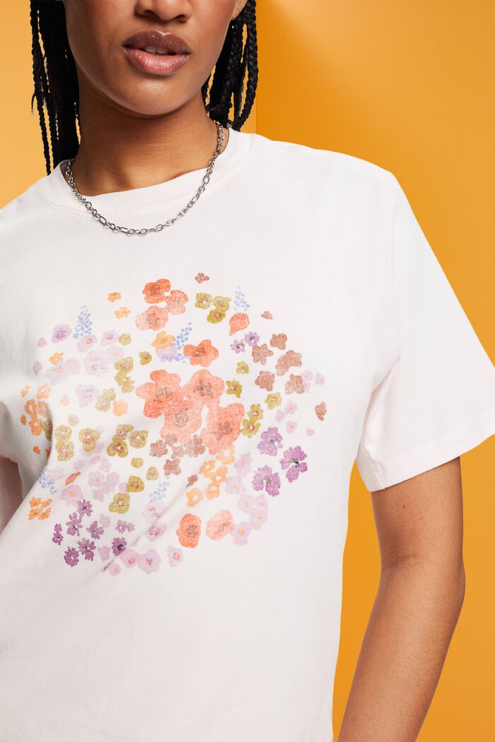 T-shirt à imprimé à fleurs, LIGHT PINK, detail image number 2