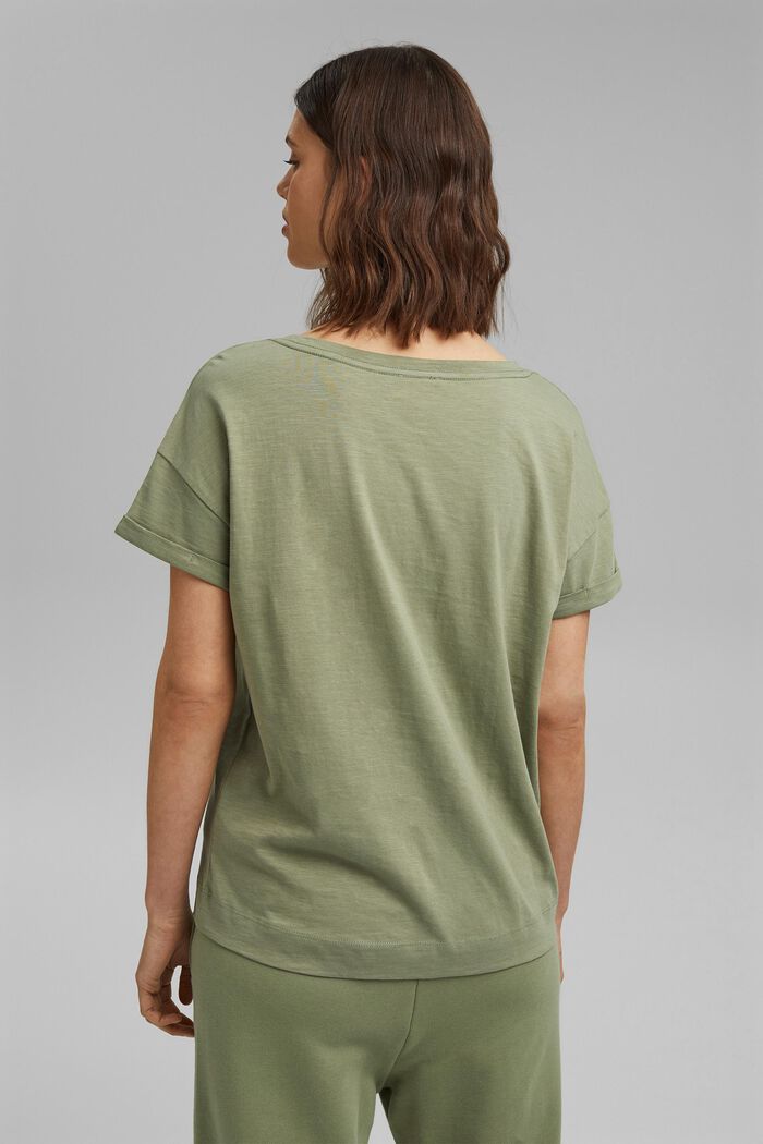 T-Shirt aus 100% Bio-Baumwolle, LIGHT KHAKI, detail image number 3