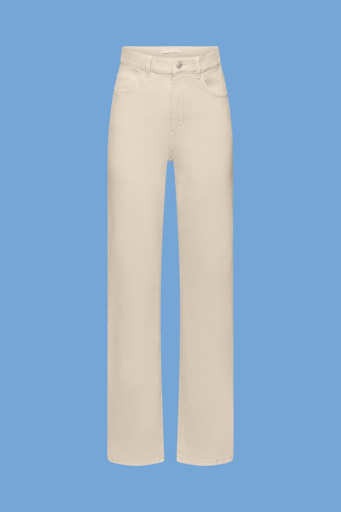 Pantalon taille haute à jambes droites, LIGHT TAUPE, detail image number 5