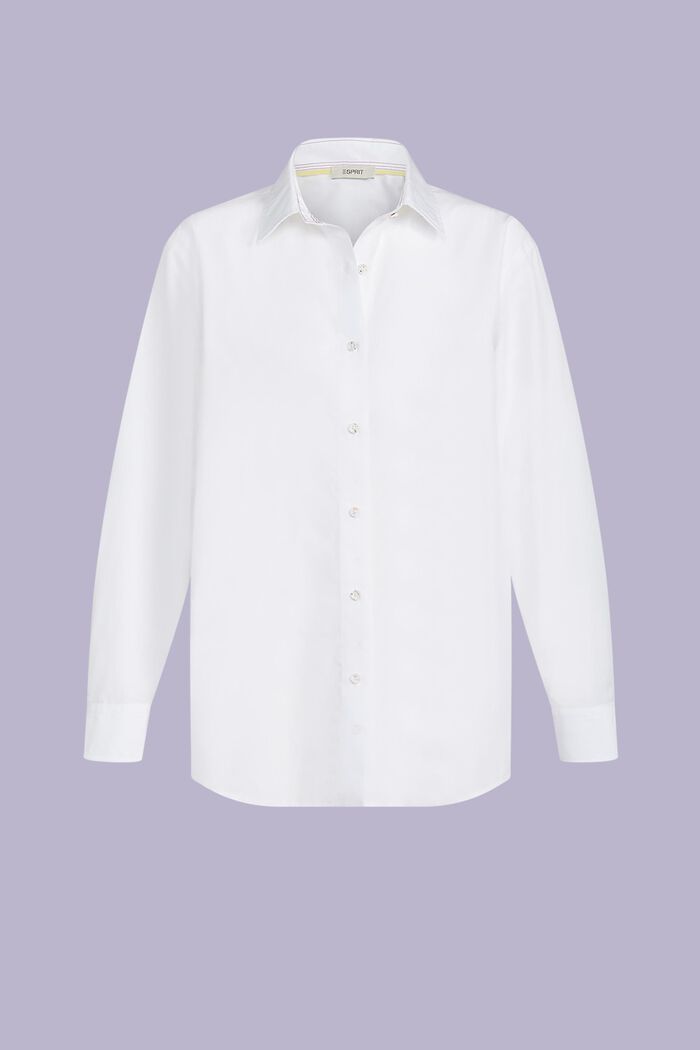Hemd aus Baumwoll-Popeline, WHITE, detail image number 5