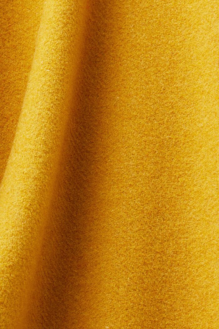 Recycelt: Mantel aus Wollmix, AMBER YELLOW, detail image number 5