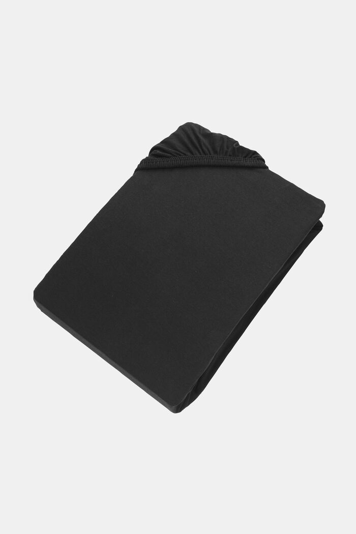 Draps en jersey simple, BLACK, detail image number 0