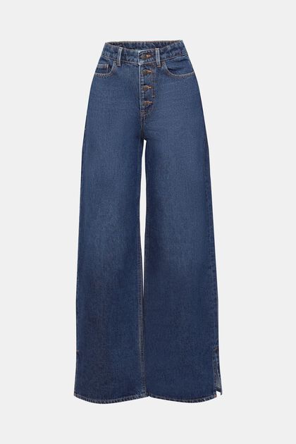 Mid-Rise-Jeans mit weitem Bein