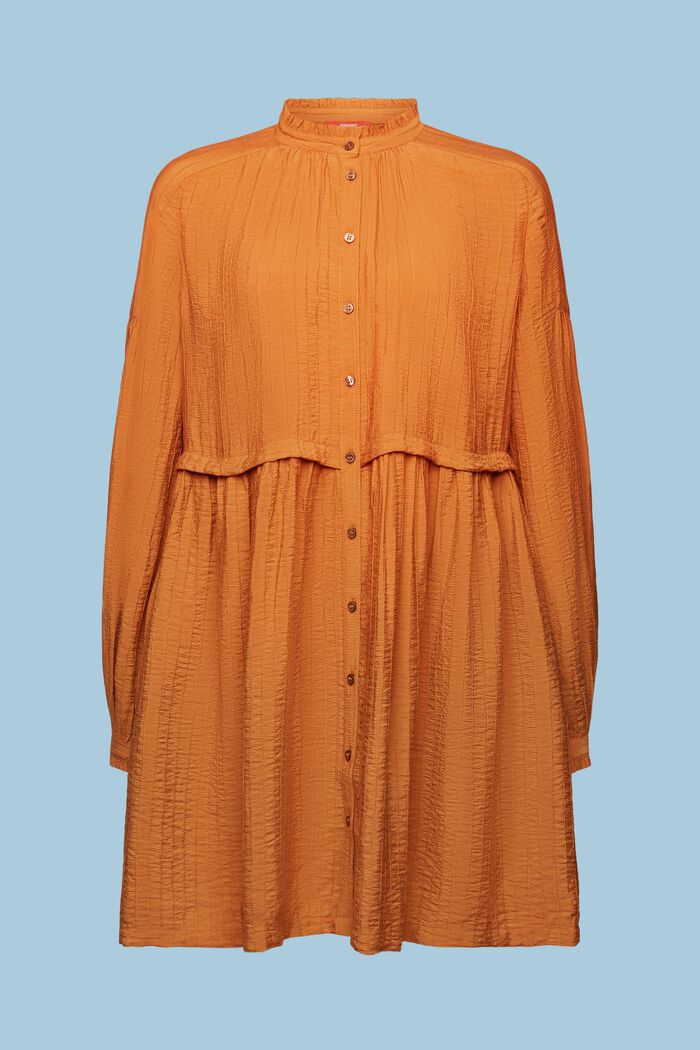 Mini-robe texturée à fronces, CARAMEL, detail image number 6
