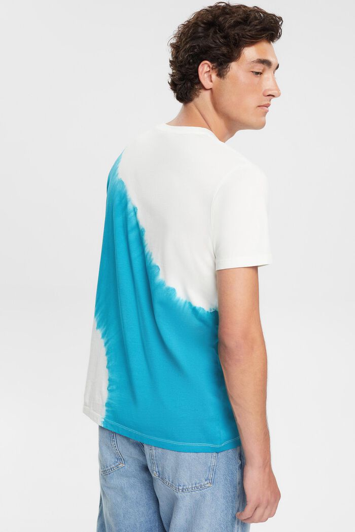 Jersey-T-Shirt mit Batik-Färbung, TEAL BLUE, detail image number 3