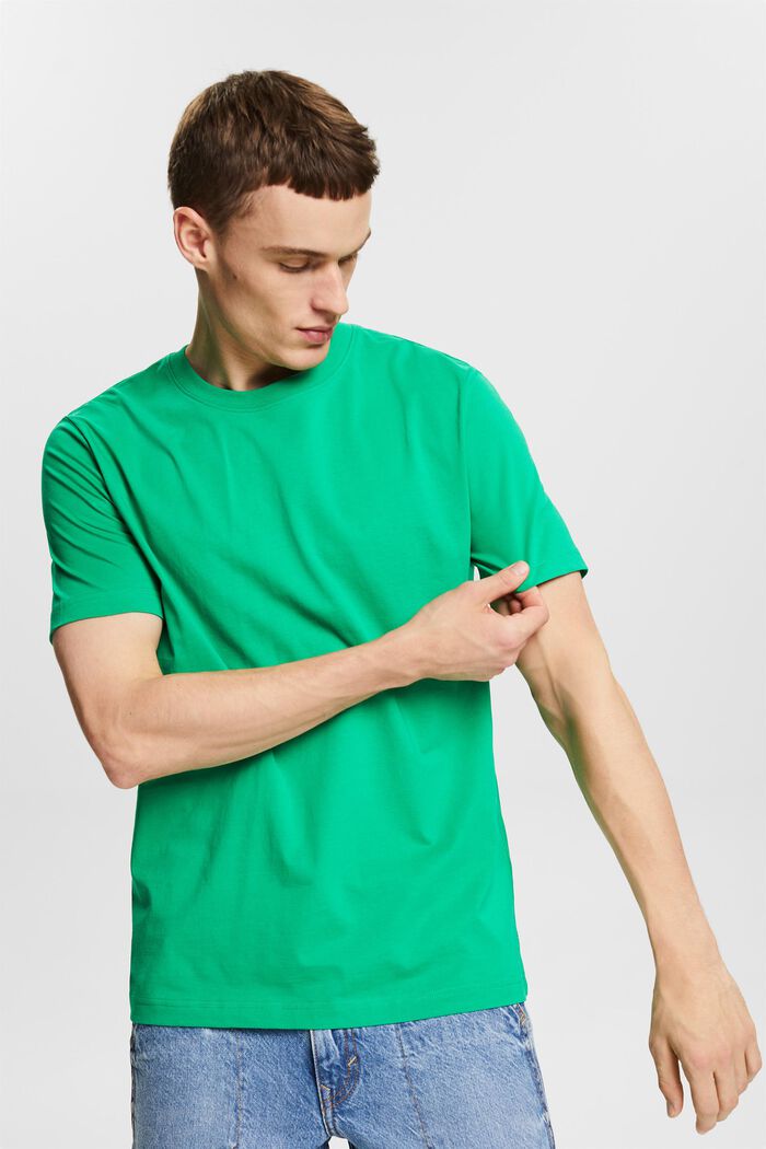 T-shirt en jersey de coton biologique, GREEN, detail image number 0