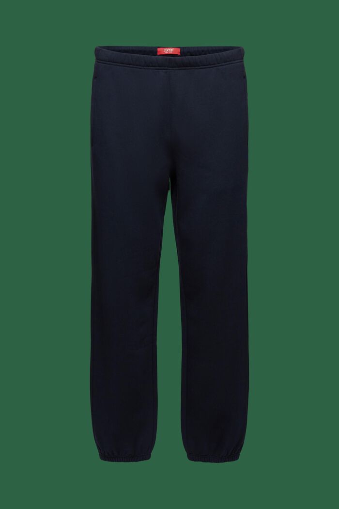 Pantalon de jogging en coton molletonné orné d’un logo, NAVY, detail image number 7