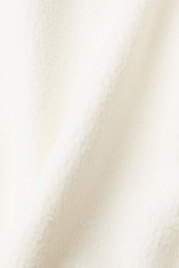 Sweat à capuche en borgana d’aspect peluche, OFF WHITE, detail image number 1