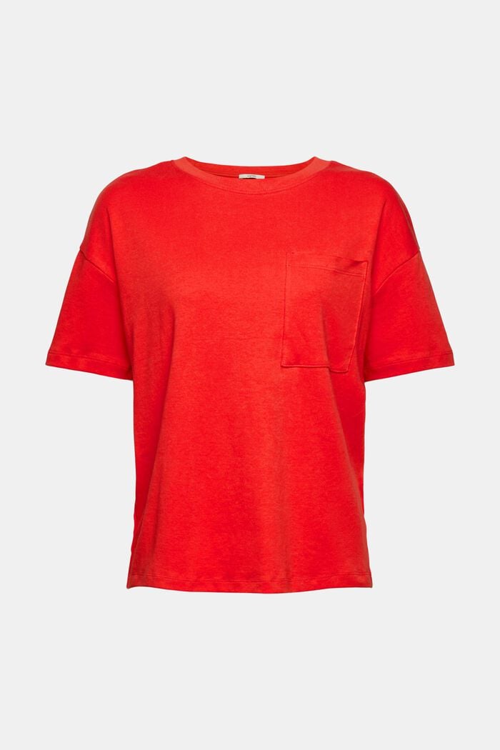 T-shirt à poche-poitrine, ORANGE RED, detail image number 6