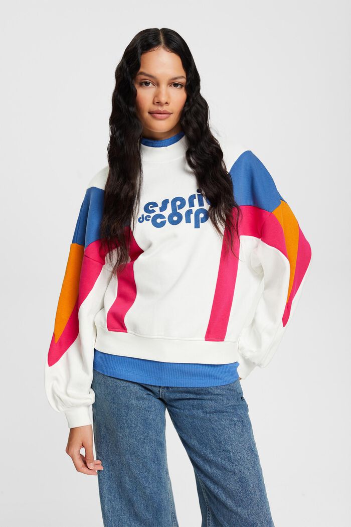 Colourblock-Sweatshirt mit Logo-Print
