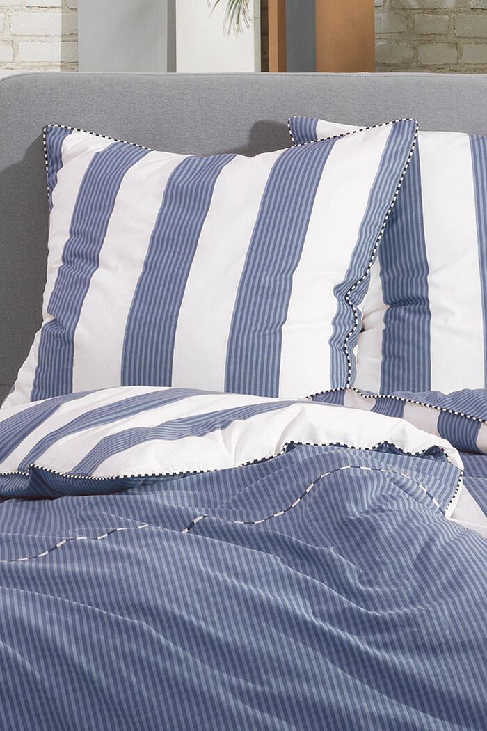 Linge de lit en satin, 100 % coton, BLUE, detail image number 1
