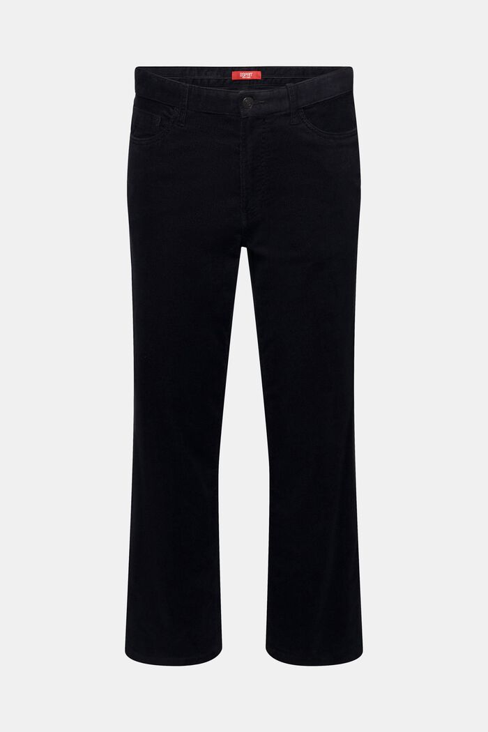 Pantalon en velours côtelé de coupe Straight Fit, BLACK, detail image number 7