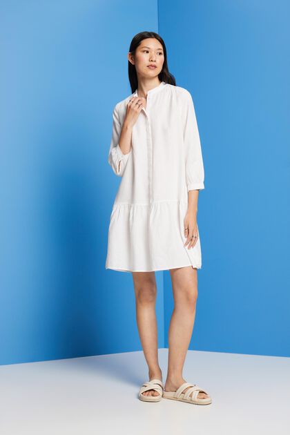 Mini robe-chemise, 100 % lin