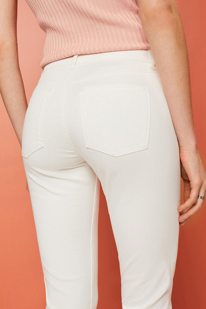 Pantalon corsaire en coton bio, WHITE, detail image number 2