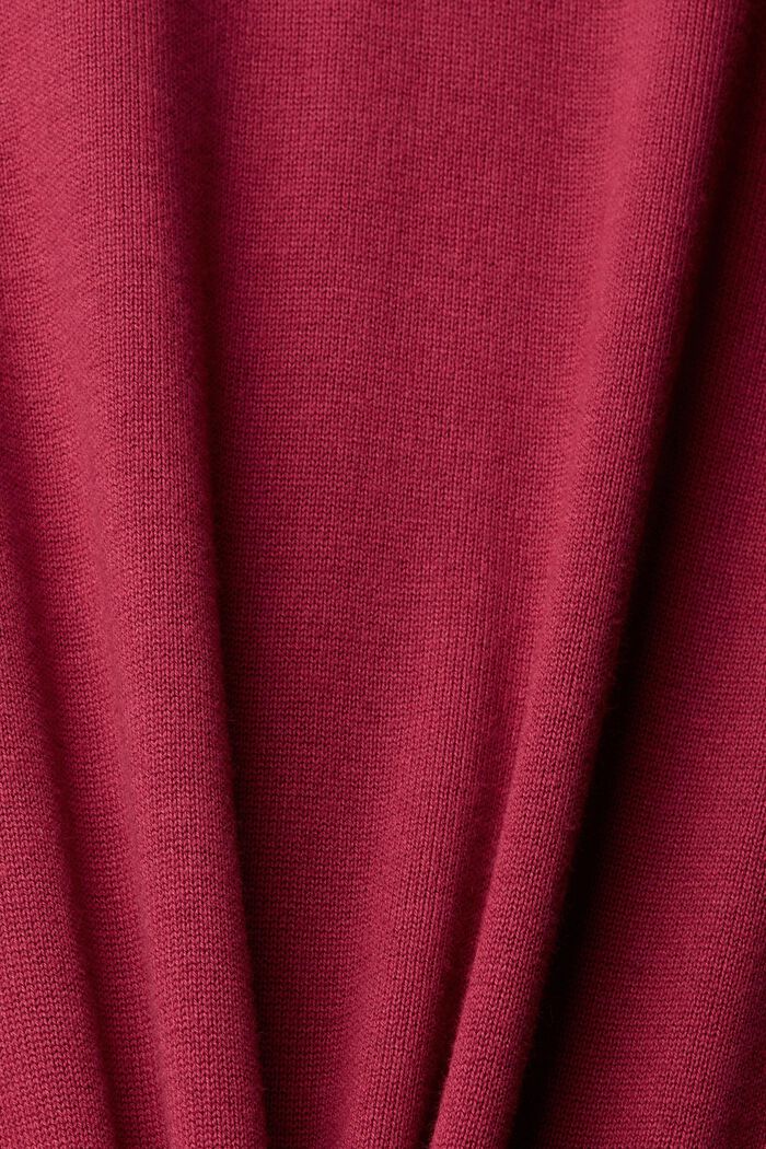 Robe longueur midi en maille, CHERRY RED, detail image number 1