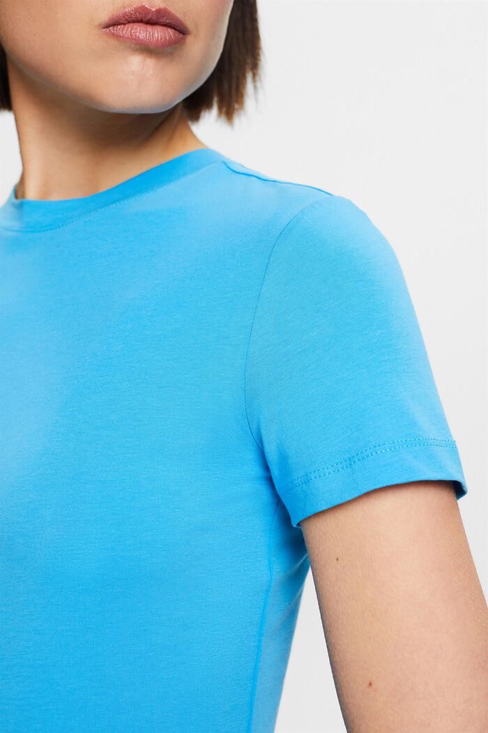 T-Shirt mit Rundhalsausschnitt, BLUE, detail image number 3