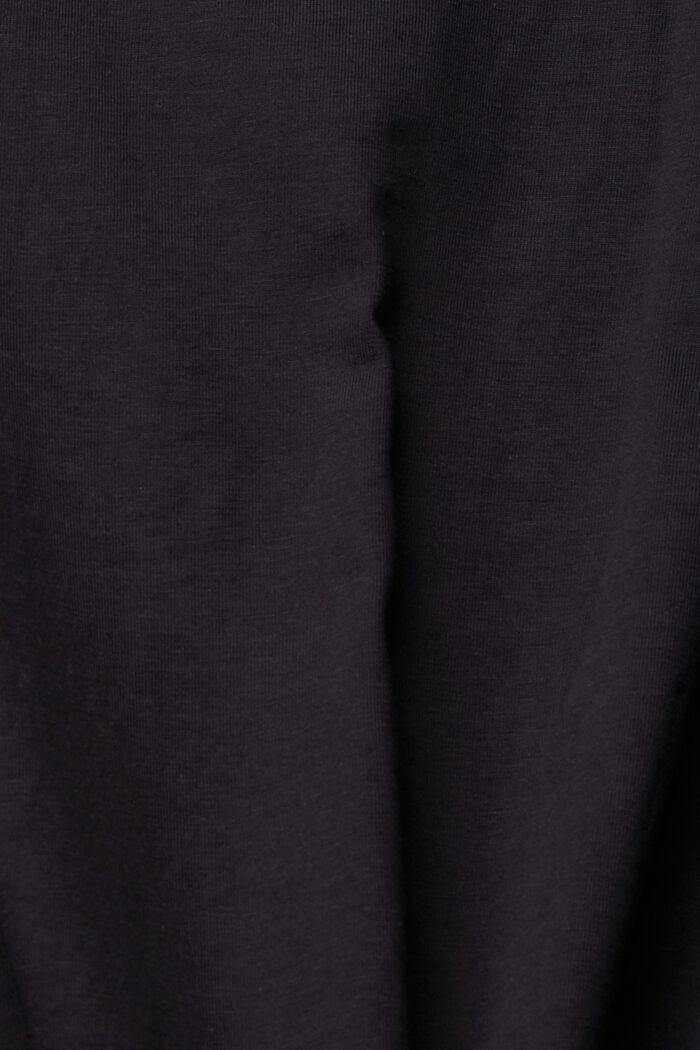 T-shirt court à encolure en V, BLACK, detail image number 4
