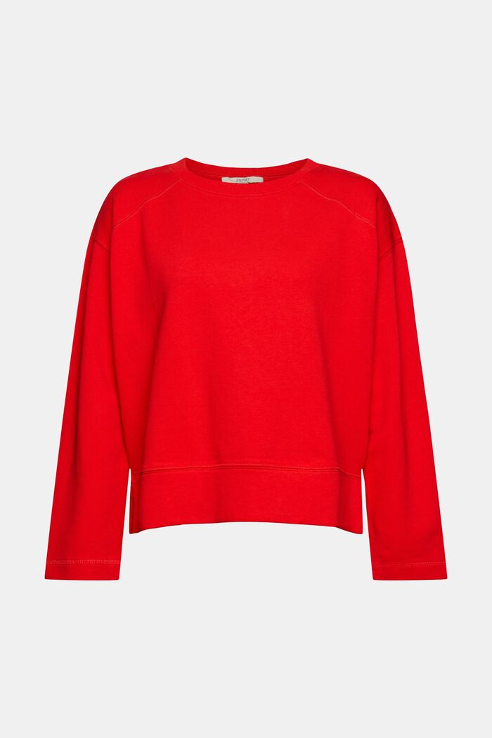 Sweatshirt aus reiner Baumwolle, ORANGE RED, detail image number 2
