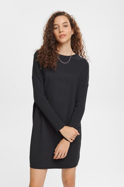 Robe-pull longueur genoux, BLACK, overview