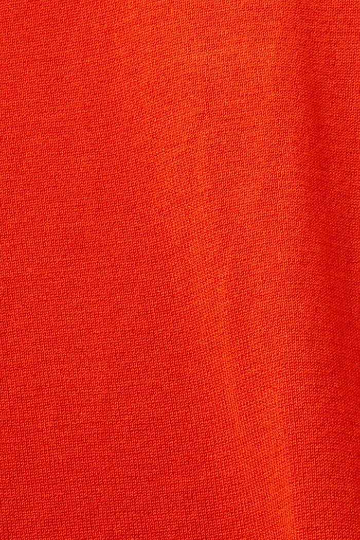Pull-over à col droit, LENZING™ ECOVERO™, BRIGHT ORANGE, detail image number 5