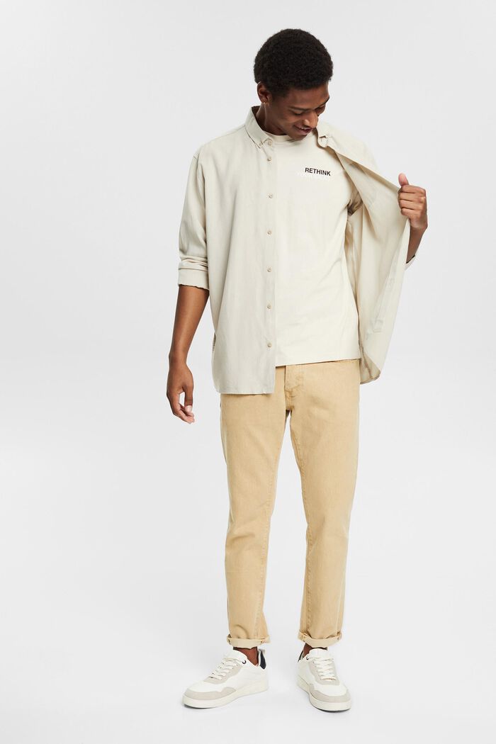Jersey-Shirt mit Print, 100% Baumwolle, CREAM BEIGE, detail image number 2