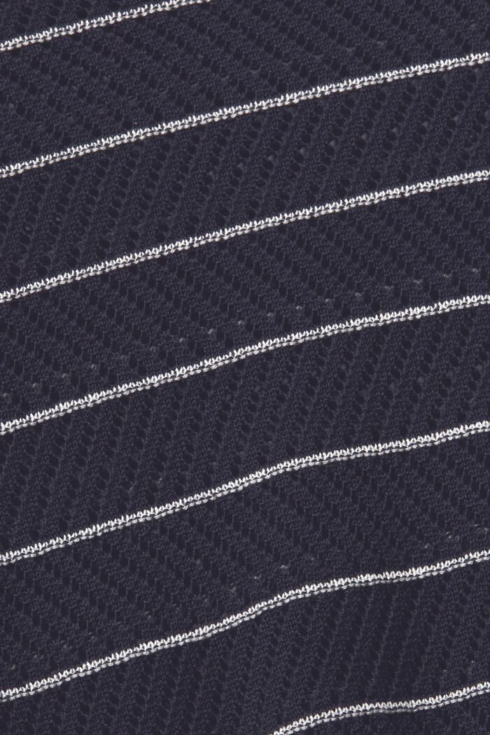 Gestreifter Pullover in Pointelle-Strick, NEW NAVY, detail image number 5