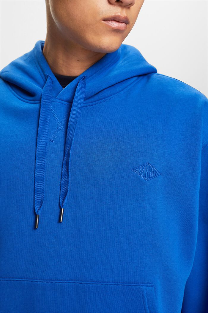 Sweat à capuche à logo surpiqué, BRIGHT BLUE, detail image number 2