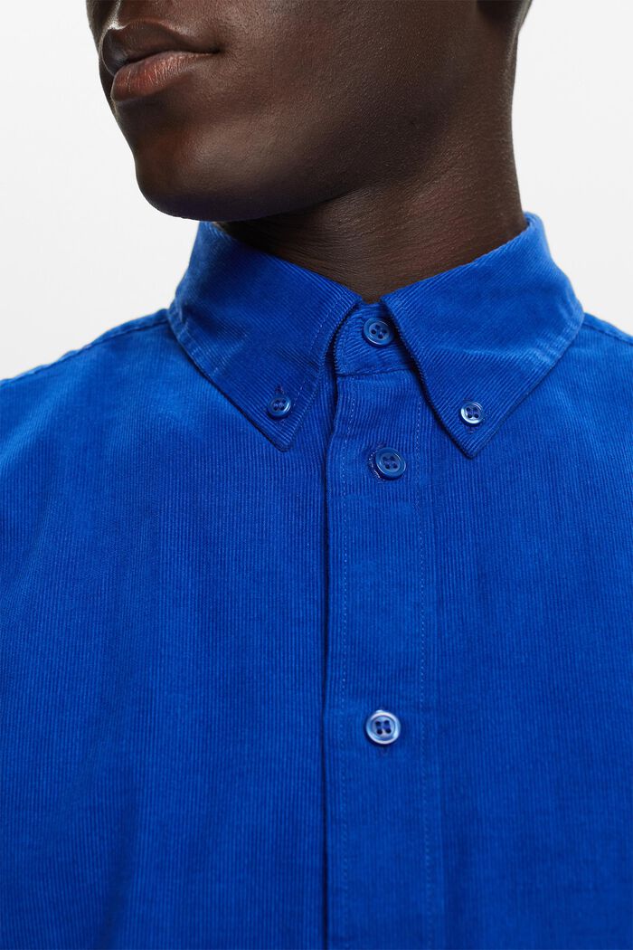 Chemise en velours côtelé, 100 % coton, BRIGHT BLUE, detail image number 2