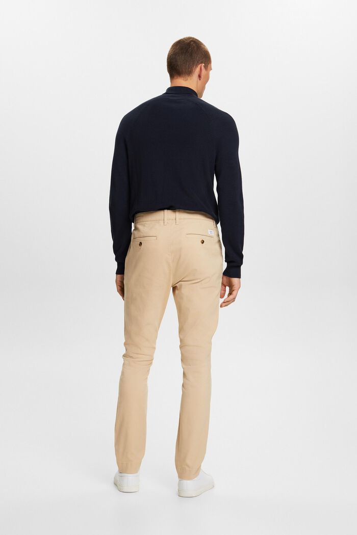 Pantalon chino, coton stretch, SAND, detail image number 4