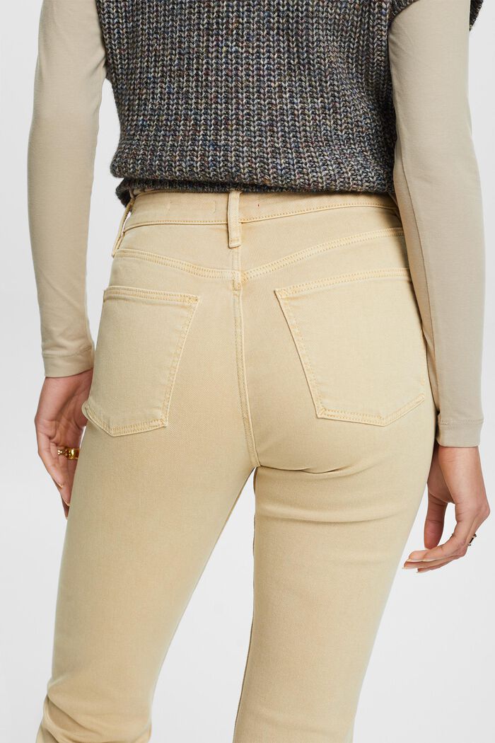 Pantalon slim en twill à taille mi-haute, SAND, detail image number 4