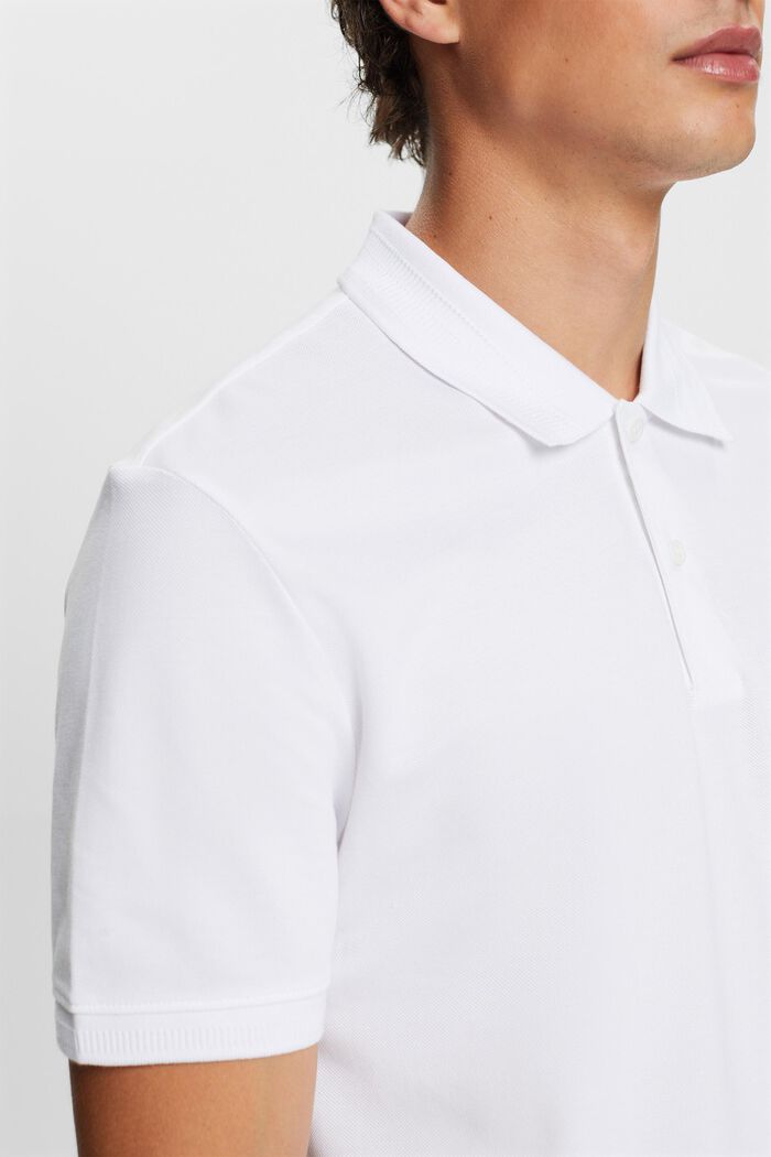 Piqué-Poloshirt aus Pima-Baumwolle, WHITE, detail image number 1
