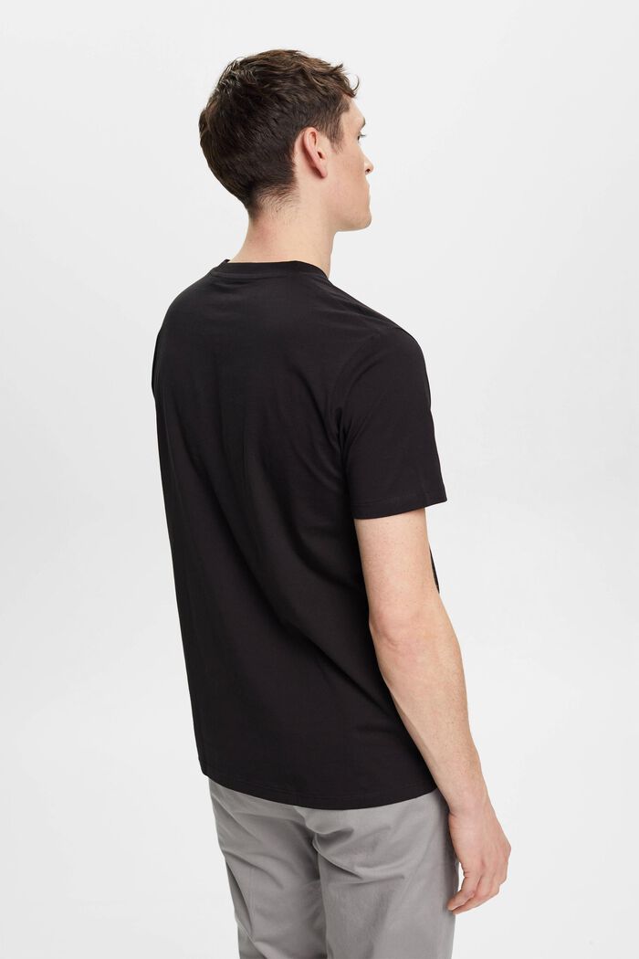 T-shirt en jersey à col ras-du-cou, BLACK, detail image number 3