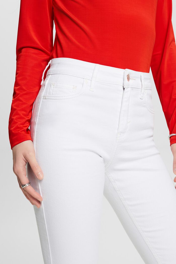 Skinny Jeans mit hohem Bund, WHITE, detail image number 4