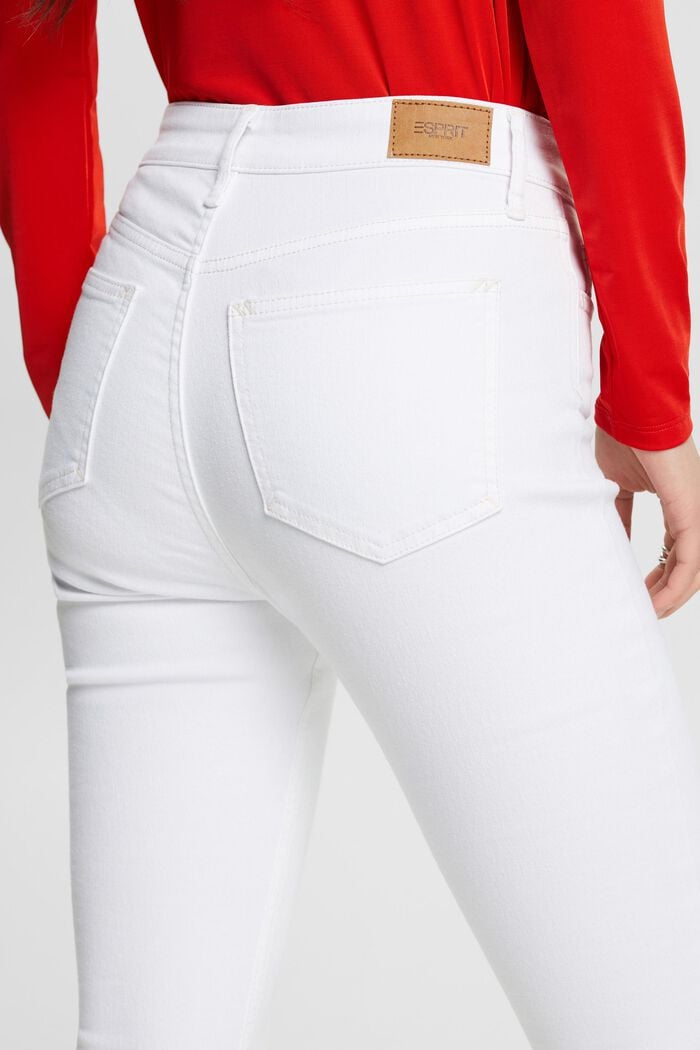 Skinny Jeans mit hohem Bund, WHITE, detail image number 3