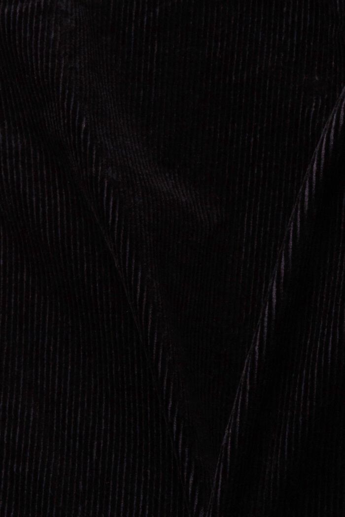 Pantalon en velours côtelé à taille mi-haute, BLACK, detail image number 1