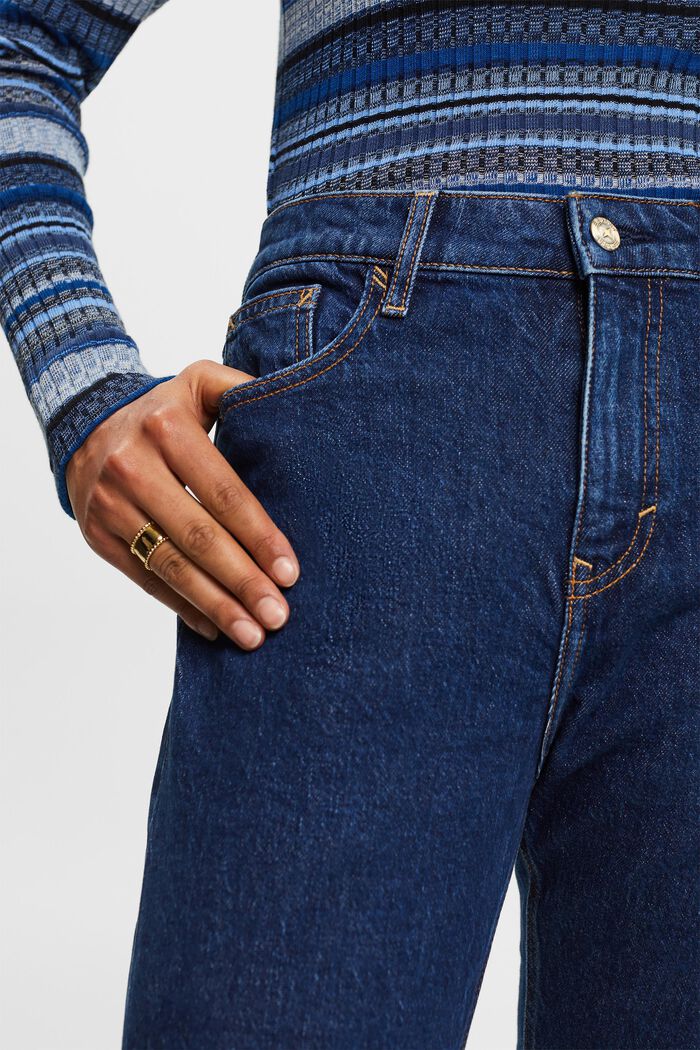 Schmal geschnittene Retro-Jeans mit hohem Bund, BLUE MEDIUM WASHED, detail image number 1