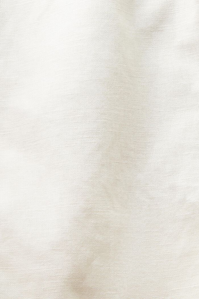 Bermuda en coton et lin, OFF WHITE, detail image number 6