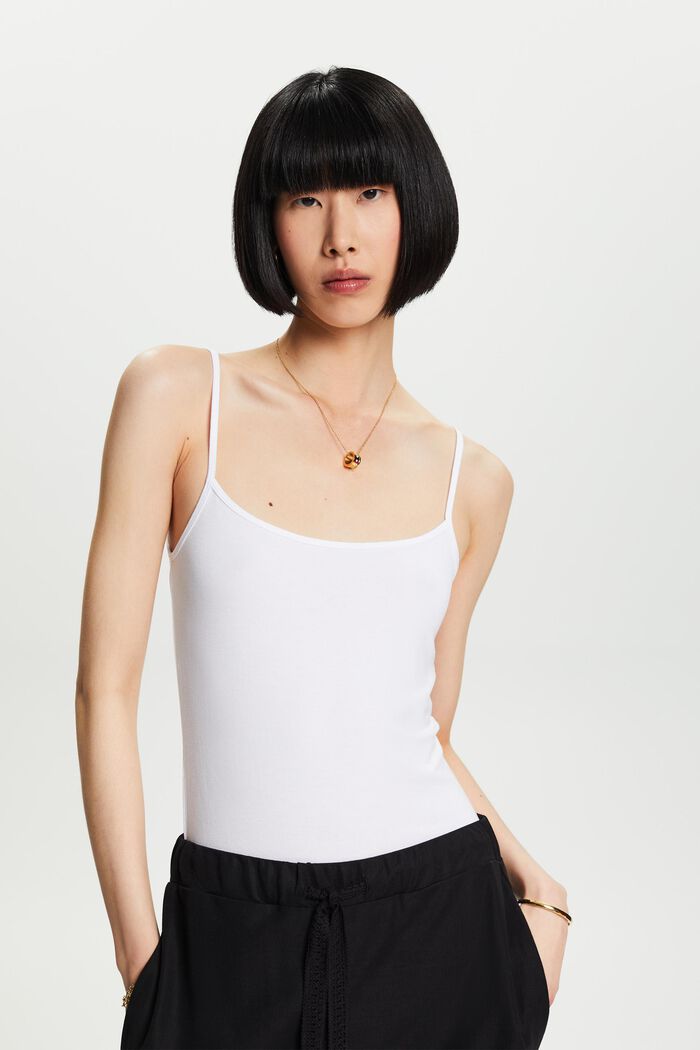 Camisole aus Jersey, WHITE, detail image number 0