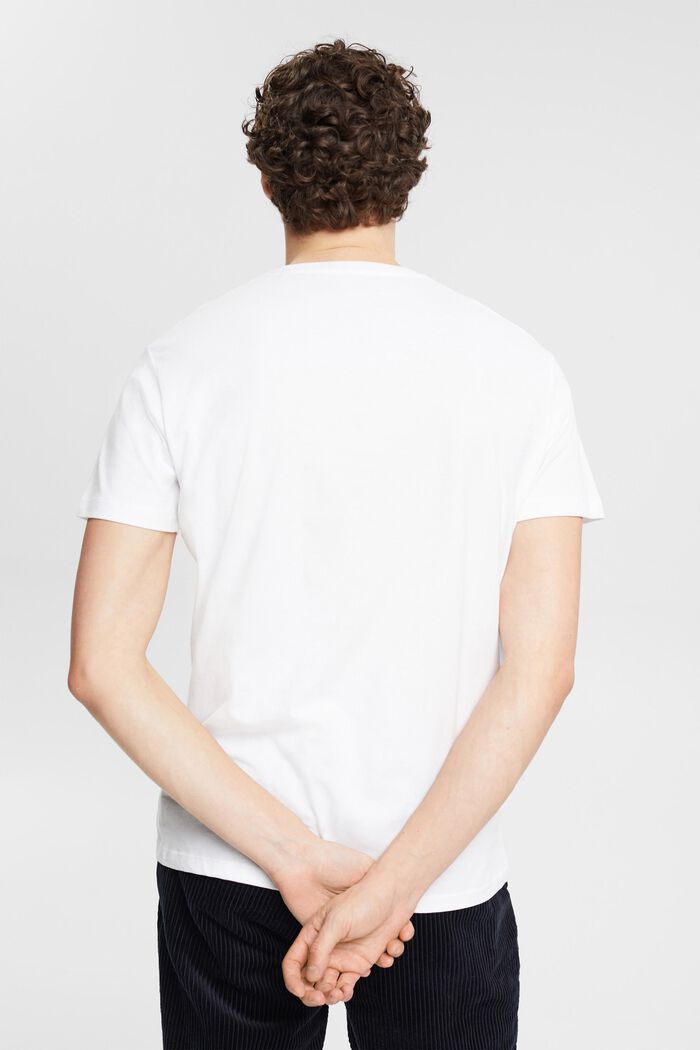 T-shirt orné d’un logo estampé, WHITE, detail image number 3