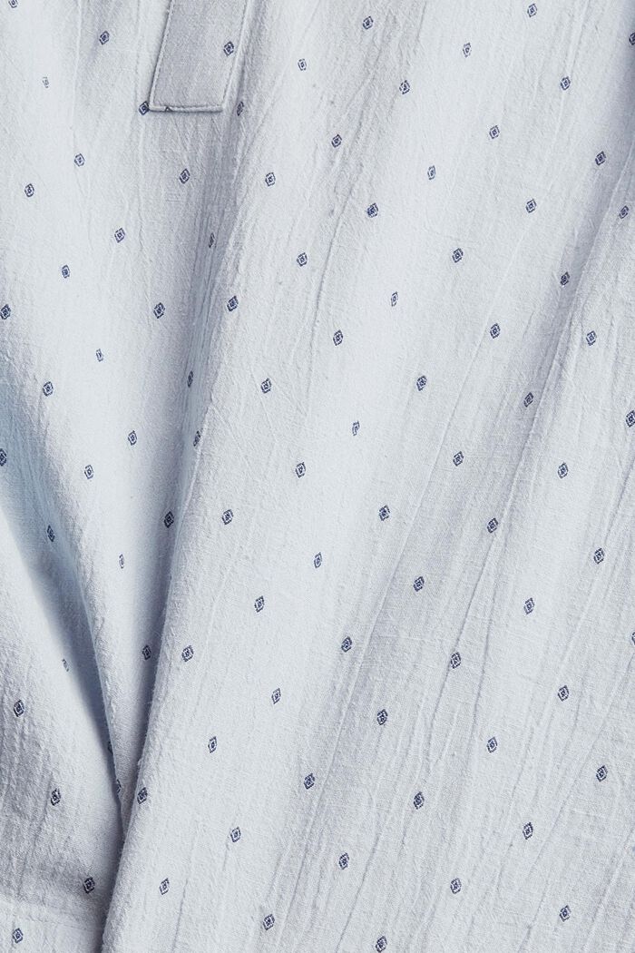 Gemusterte Bluse mit Kelchausschnitt, LIGHT BLUE, detail image number 1