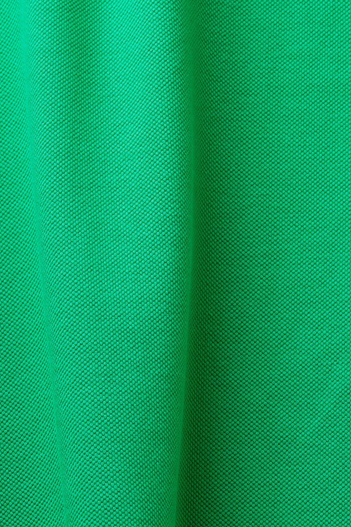 Polo en maille piquée de coton, GREEN, detail image number 4