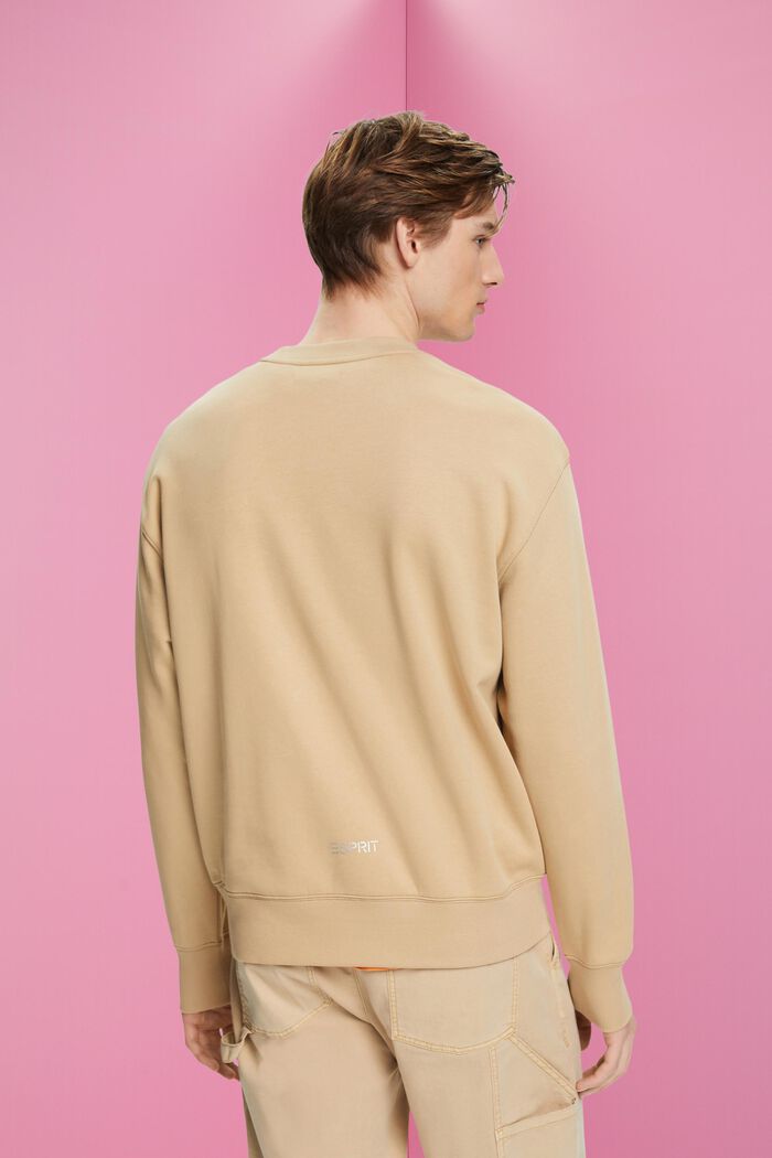 Sweatshirt mit kleinem Delfinprint, SAND, detail image number 3